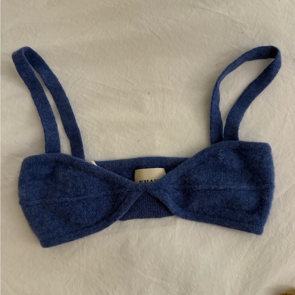 KHAITE Blue Classic Bra Intimates Sleepwear